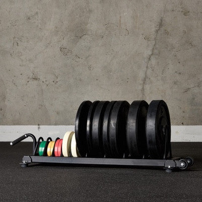 American Barbell Horizontal Bumper Plate Storage