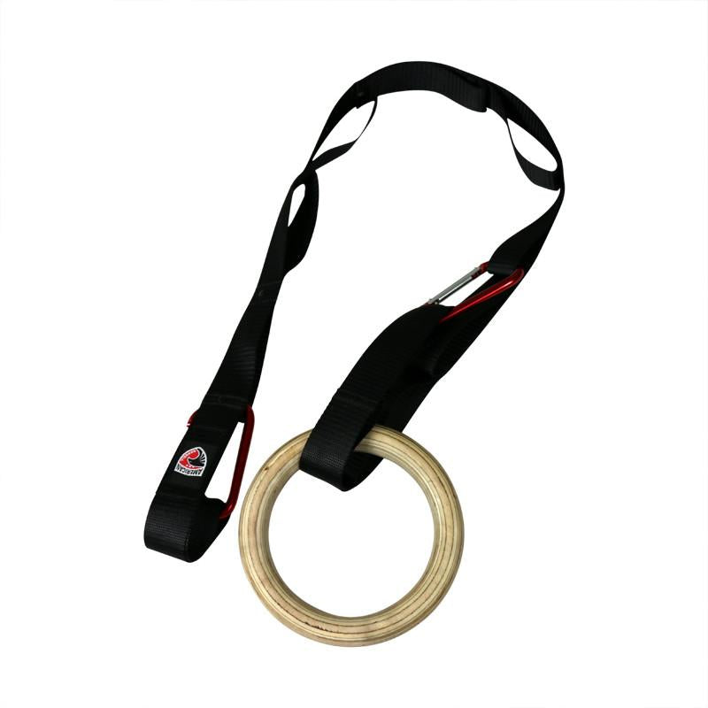 Wood Gym Rings with Straps