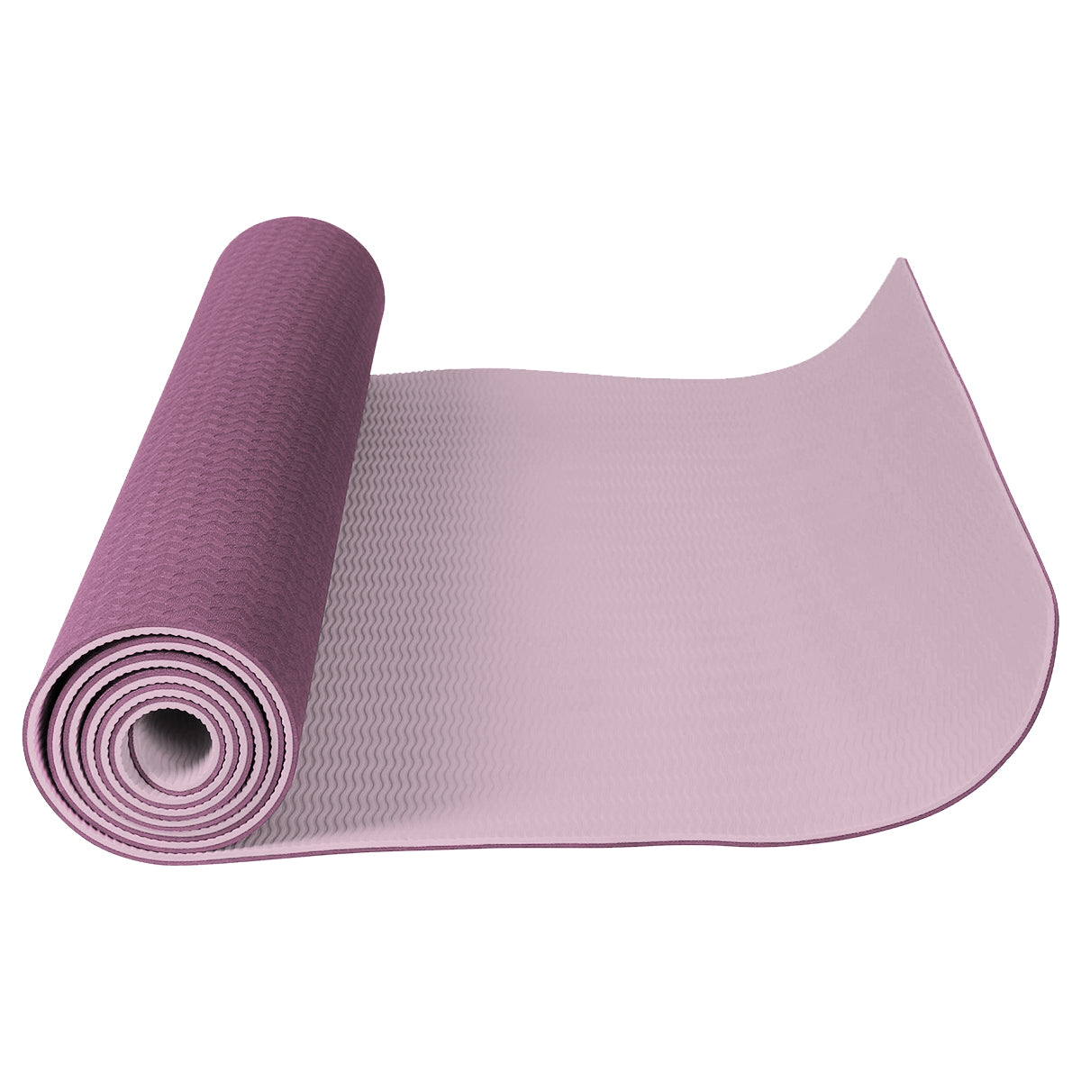 Yoga Mat 6 Mm, For Home Usage, Pink/Purple, Azha's Sports & Fitness Store