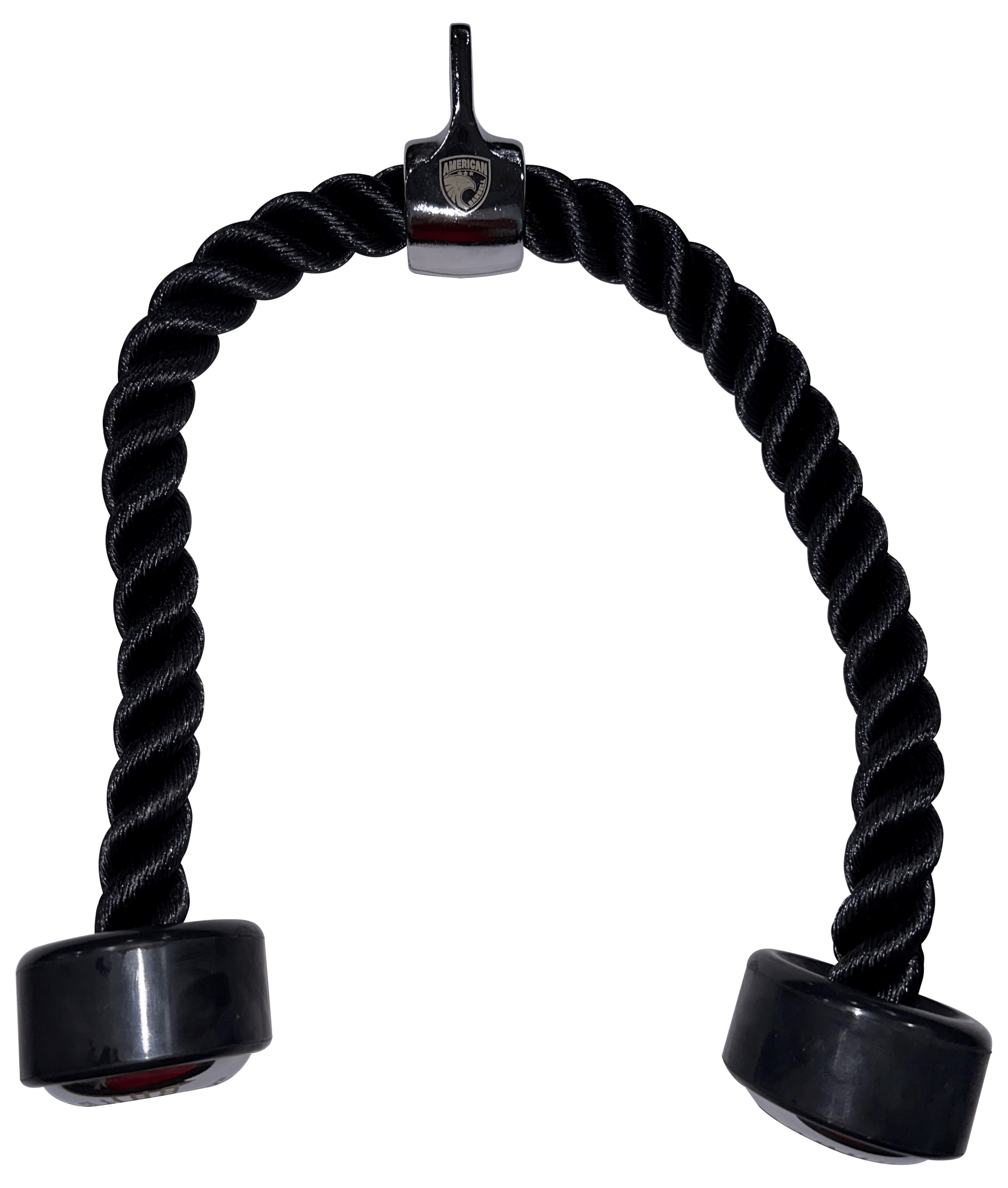 Triceps Press Down Rope Cable Attachment with Rubber Ends - American Barbell, Cable Attachments