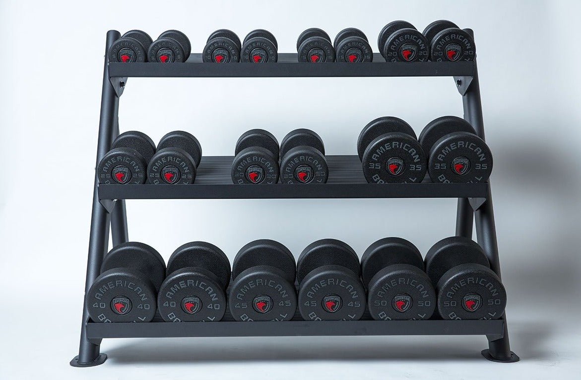 3 - Tier Hex Dumbbell Rack (18") - American Barbell, Storage