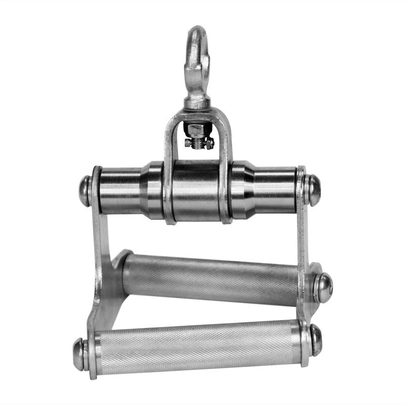 Solid Steel Seated Row Chinning Handle Cable Attachment - American Barbell, Cable Attachments