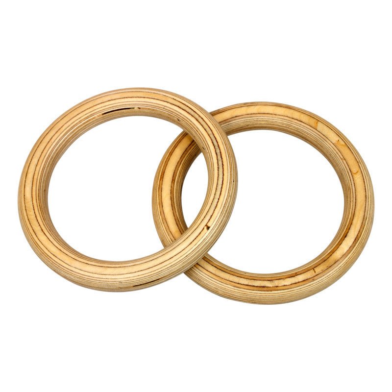 Wood Gym Rings with Straps - American Barbell, Rings