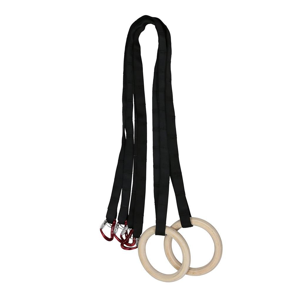 Wood Gym Rings with Straps - American Barbell, Rings