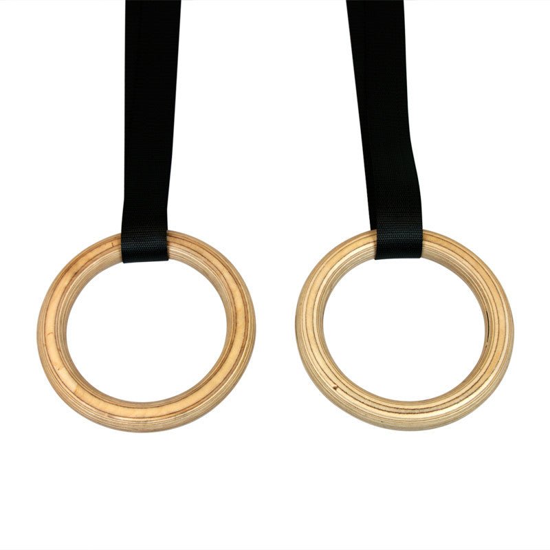 Wood Gym Rings with Straps - American Barbell, Rings